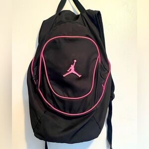 Jordan Nike Air Jumpman Sports Bag Backpack-Black/Pink